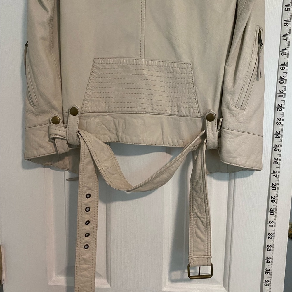 Cream leather vest never worn